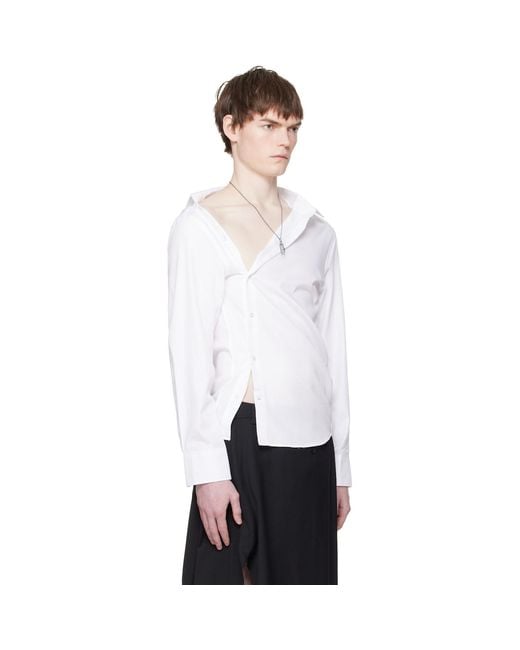 HODAKOVA White Asymmetric Shirt for men