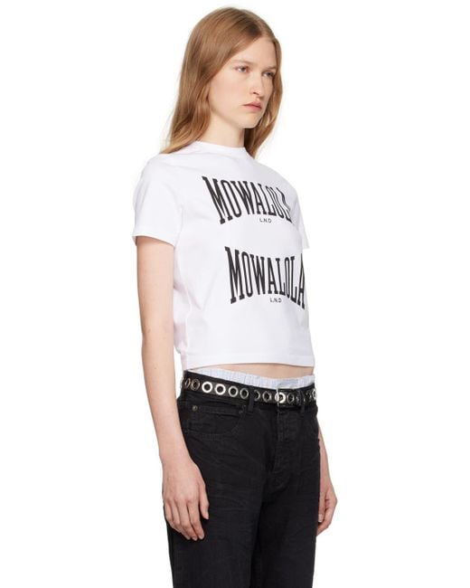Mowalola Double Sweat T-Shirt in Black | Lyst UK