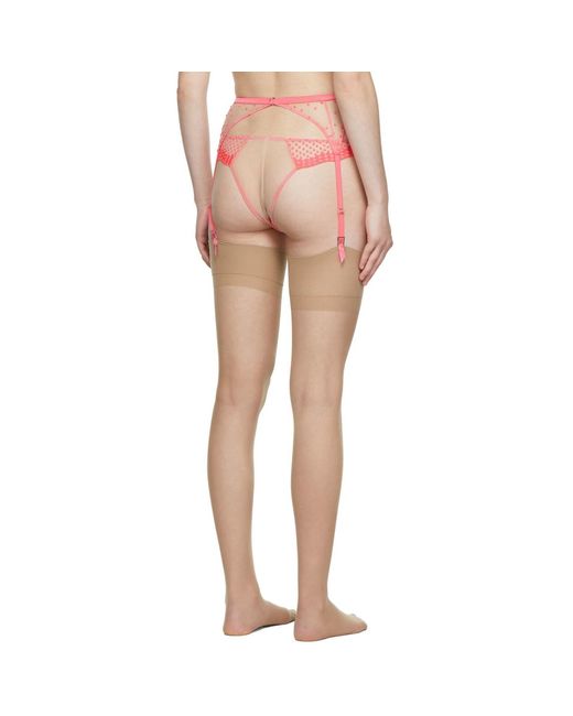Fleur du Mal Multicolor Dotty Garter Belt