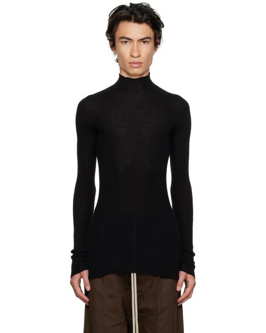Rick Owens Black Lupetto Sweater for men