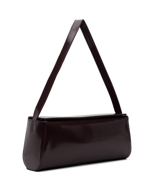 St. Agni Black Burgundy East West Baguette Bag