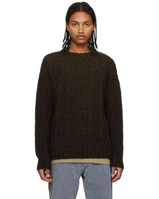 Our Legacy Black Brown Toddler Sweater for men