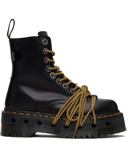 Dr. Martens Black Jadon Xl Leather Platform Boots