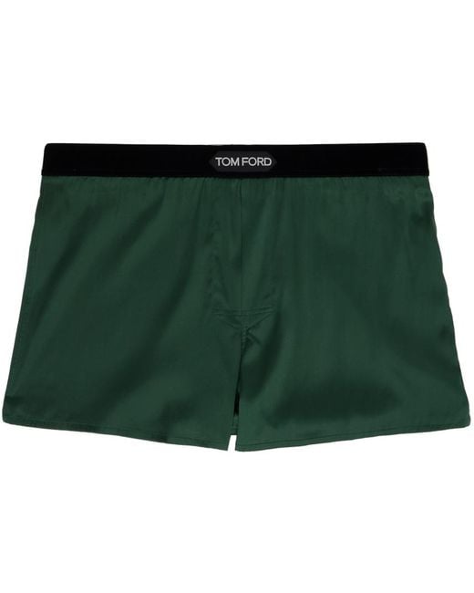 Tom Ford Green Patch Boxers for men