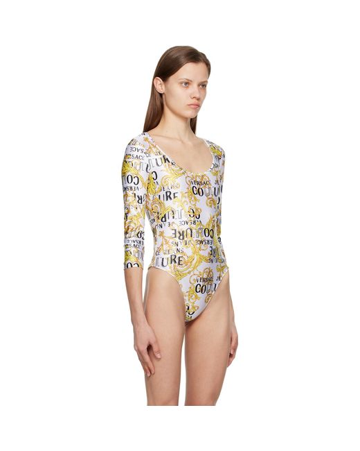 Versace Jeans Couture Multicolor Logo-Print Long-Sleeve Body