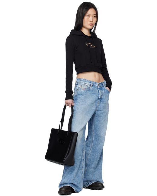 【DIESEL】Holi-D Shopper Ew Women's Holi-D-Square shopper in bonded neoprene | Black