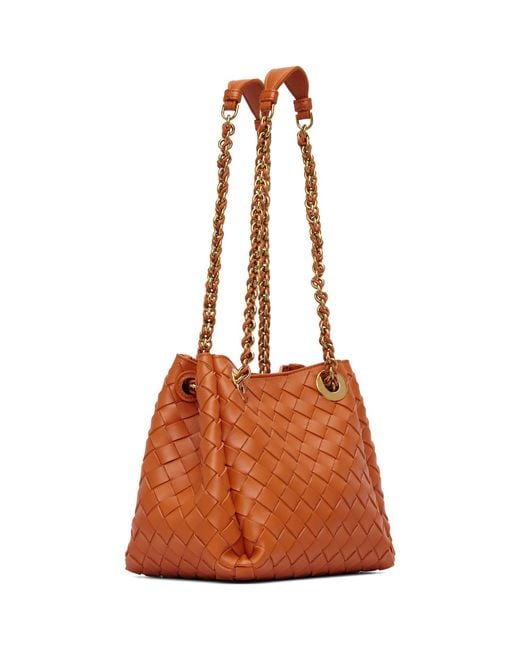 Bottega Veneta Brown Small Parachute Chain Bag