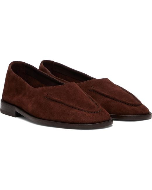 Hereu Brown Juliol W Calf Suede Loafers