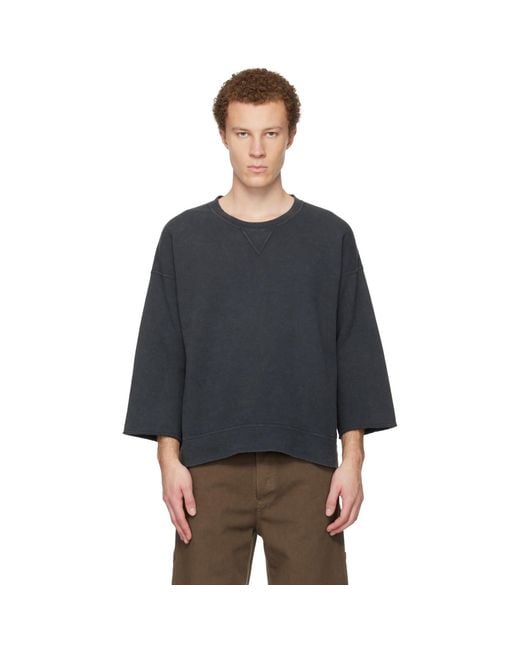 Visvim Black Jumbo Sb 3/4 Dmgd Sweatshirt for men