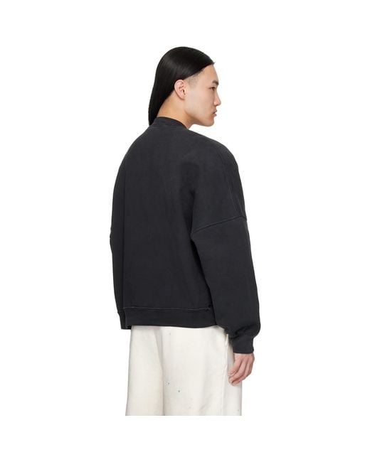 Satoshi Nakamoto Black Bone Crewneck Sweatshirt for men