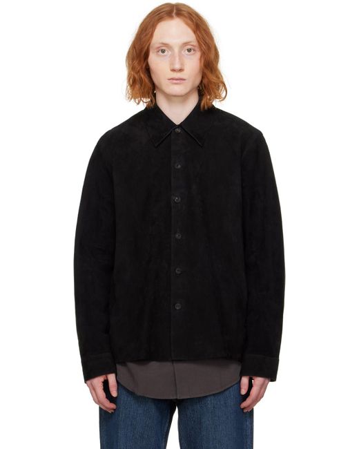 Our Legacy Black Welding Suede Jacket for Men Lyst Australia