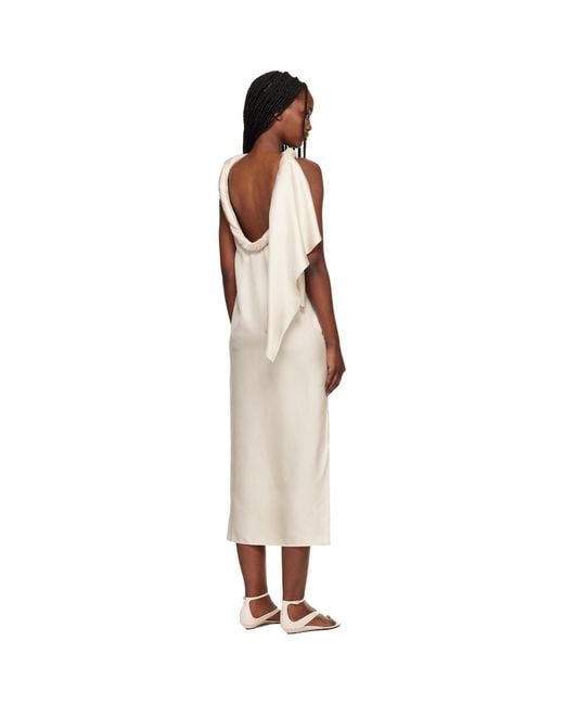 Loulou de Saison Black Off- Susan Twisted Collar Maxi Dress