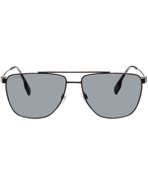 Burberry Black Pilot Sunglasses for men