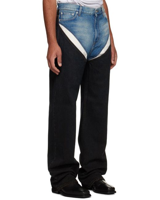 Y. Project Black Cutout Jeans for men