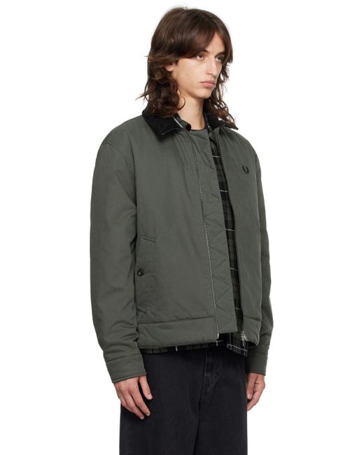 Fred Perry Black Caban Jacket for men