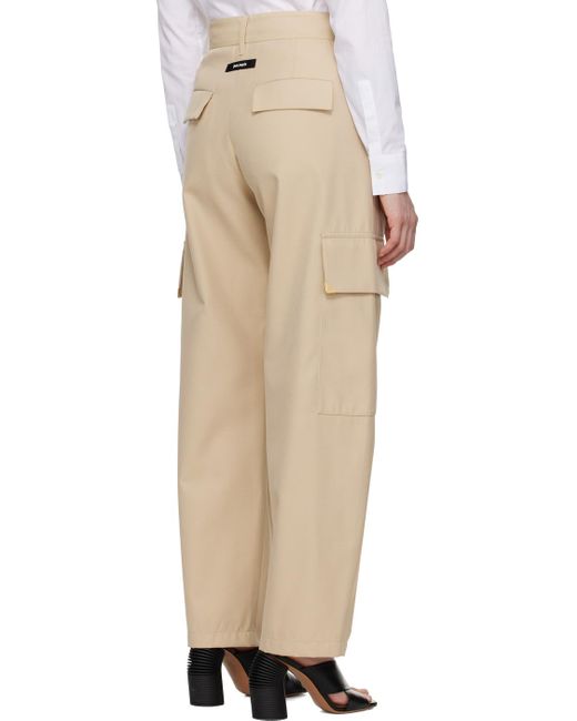 Palm Angels Natural Pocket Trousers