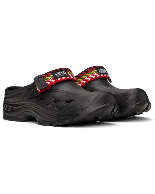 Lanvin Black Suicoke Edition Mok Curb Sandals for men