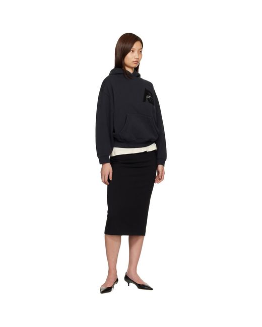 Anine Bing Black Jaci Letterman Hoodie