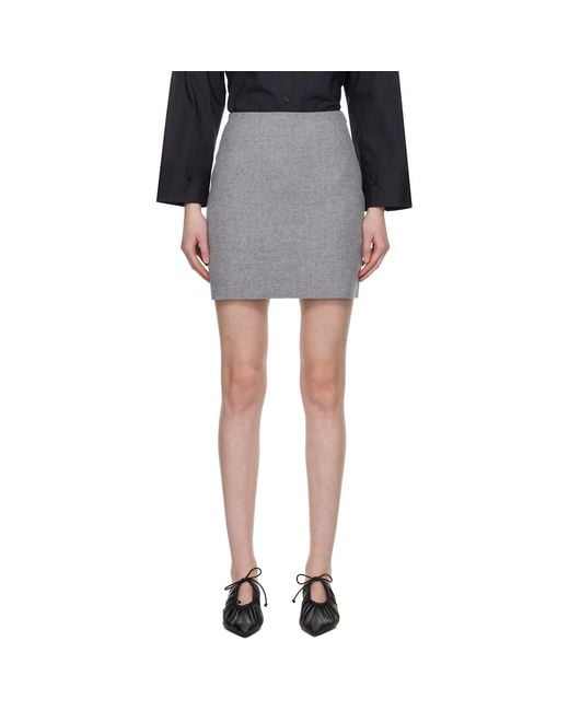 By Malene Birger Black Chambray Miniskirt