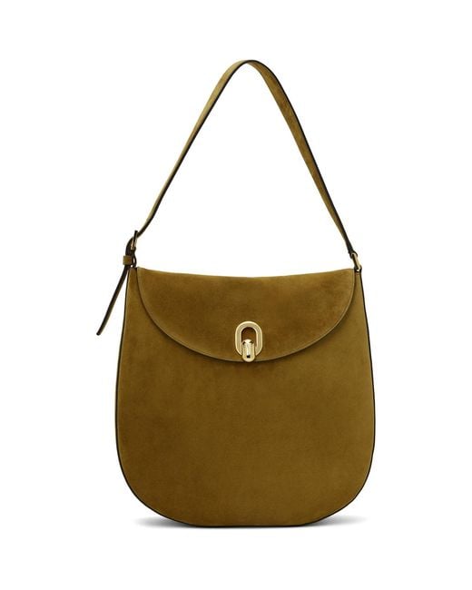 SAVETTE Green Large Tondo Hobo Bag