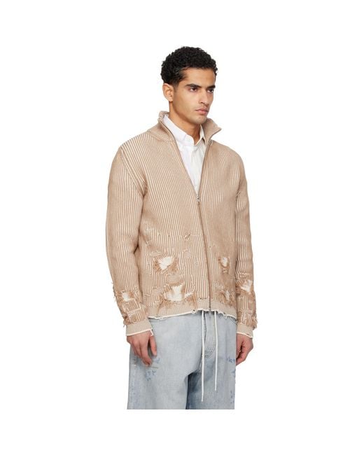 MM6 by Maison Margiela Multicolor Ribbed Knit Jacket for men