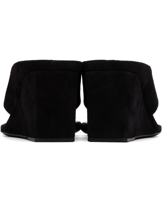 Alaïa Black Cube Thong Mule Sandals