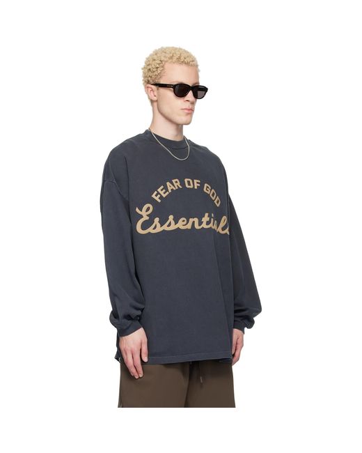Fear Of God Blue Training 90S Long Sleeve T-Shirt for men