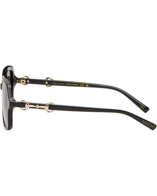 Gucci Black Navigator Frame Sunglasses