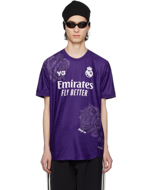Y-3 Purple Real Madrid Edition 23/24 Fourth Authentic T-Shirt for men