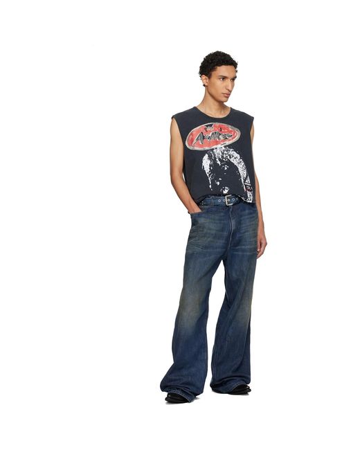 RIVINGTON roi Rebis Black 'Amor' Muscle T-Shirt for men