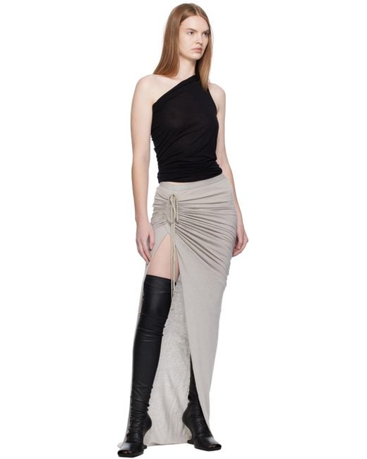 Rick Owens オフホワイト Concordians Edfu マキシスカート Black