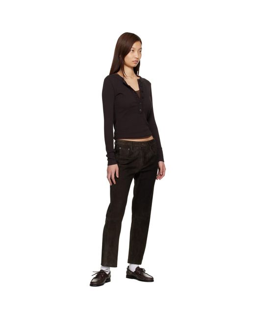 Citizens of Humanity Black Varra Henley T-Shirt