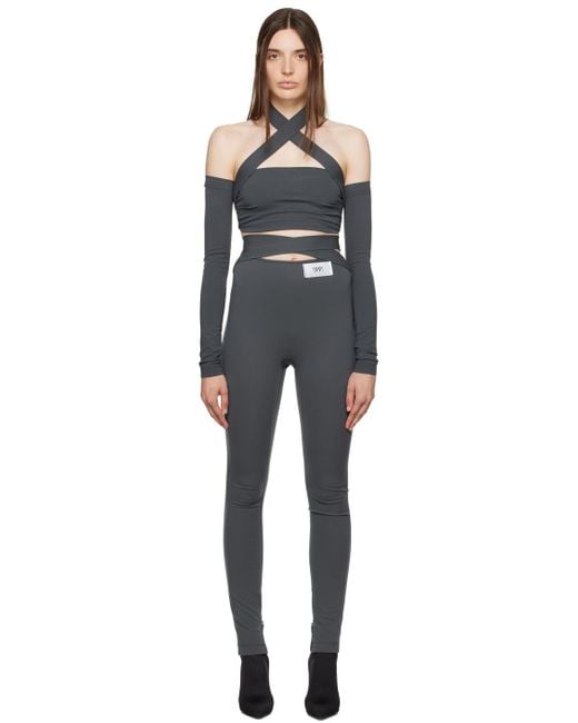 Dolce & Gabbana Black Dolce&gabbana Gray Kim Kardashian Edition leggings