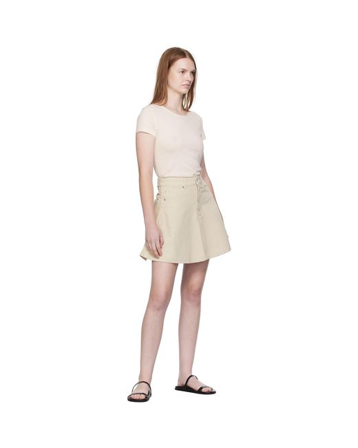 Nanushka Natural Neah Denim Miniskirt