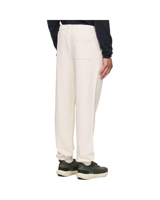 Boss White Off- Drawstring Sweatpants for men