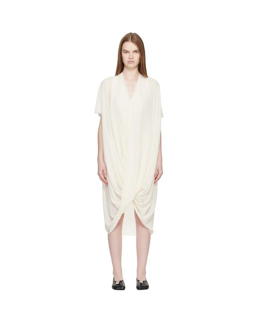 MM6 by Maison Margiela Black Off- Chiffon Midi Dress