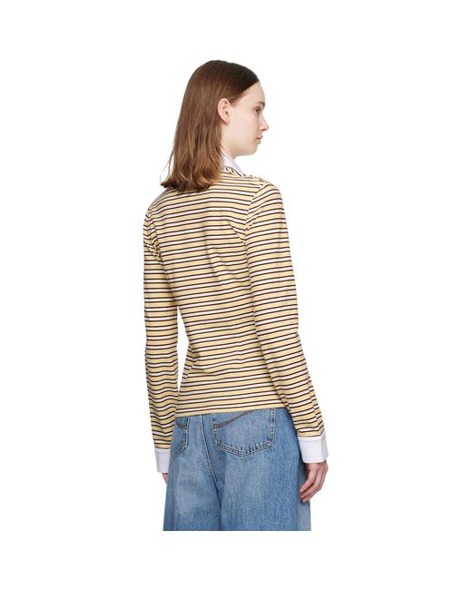 Stella McCartney Blue Fancy Stripe Crest Polo Shirt