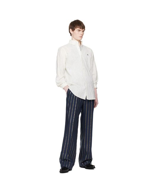 Vivienne Westwood White Off- 2 Button Krall Shirt for men