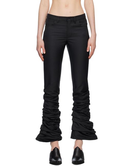 Acne Black Gathered Trousers