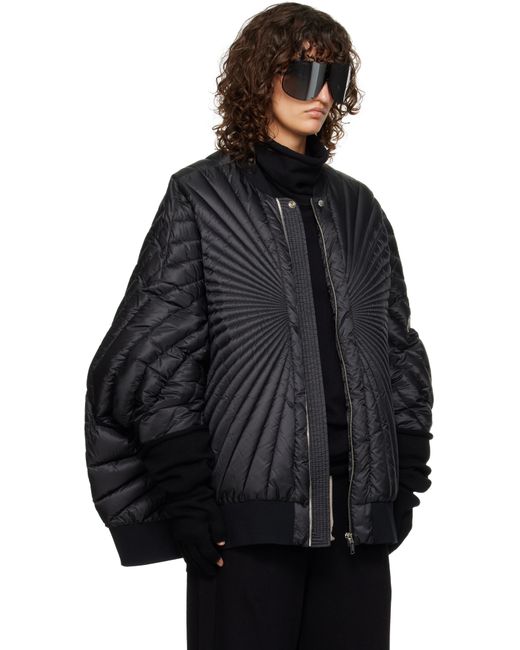 Rick Owens Black Moncler + Radiance Peter Bomber Jacket