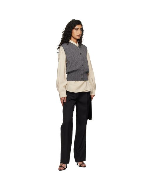 Loulou de Saison Black Takaroa Lds Elasticated Waistband Trousers