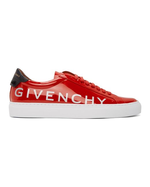 Givenchy Red Patent Urban Knots Sneakers for men