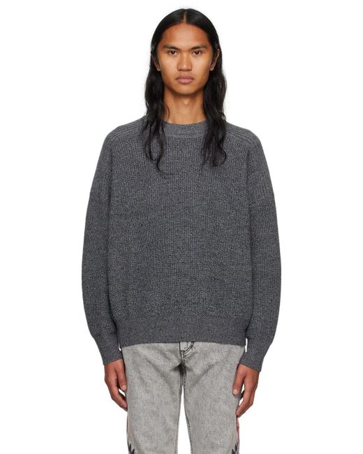 Isabel Marant Gray Barry Sweater in Black for Men