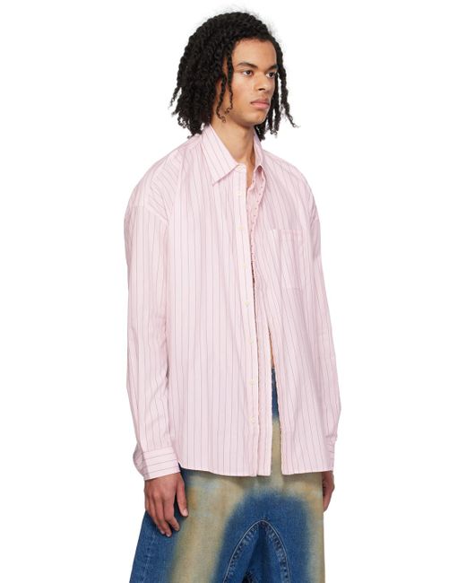 Chemise rose à patte à agrafes et œillets Y. Project pour homme en coloris Pink