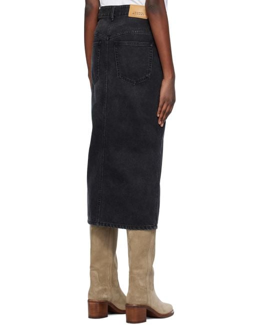 Isabel Marant Black Julicia Denim Skirt