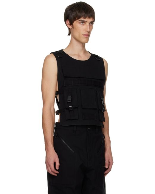 Rick Owens Black Concordians Bonotto Ammo Vest for men