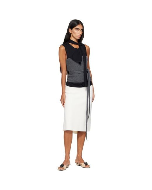 LE17SEPTEMBRE Black Refined Wrap Tube Top