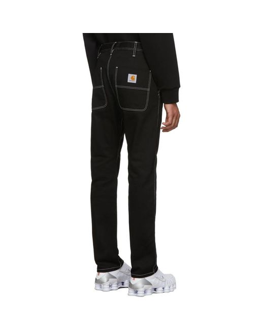Carhartt WIP Black Rigid Chalk Trousers for Men | Lyst