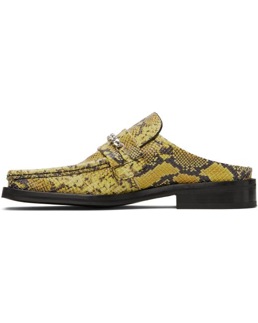 Mules Jaune Et Noir À Bout Carré Martine Rose en coloris Black