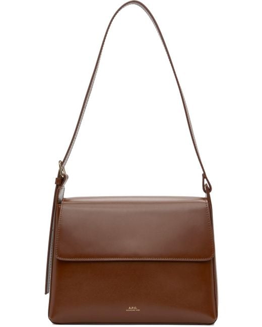 A.P.C. Brown Virginie Flap Bag